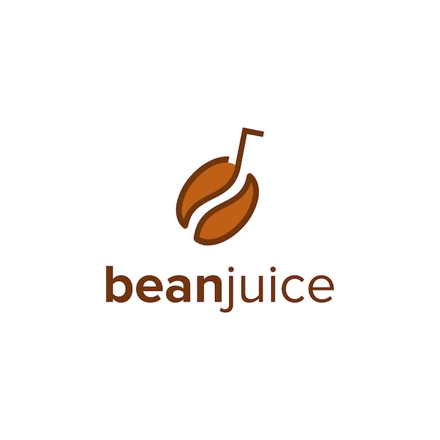 bean and juice simple sleek creative geometric modern logo design