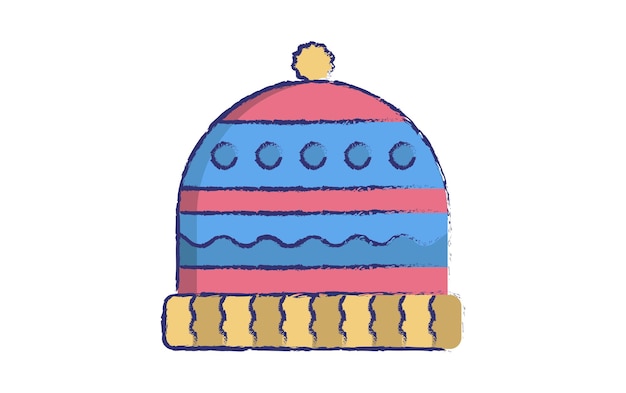 Beanie hand drawn vector illustration