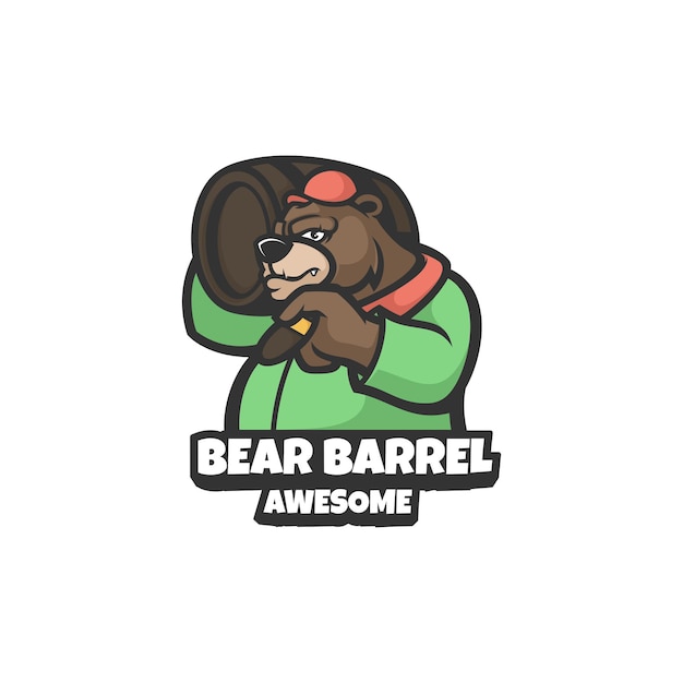 Vector bear barrel logo