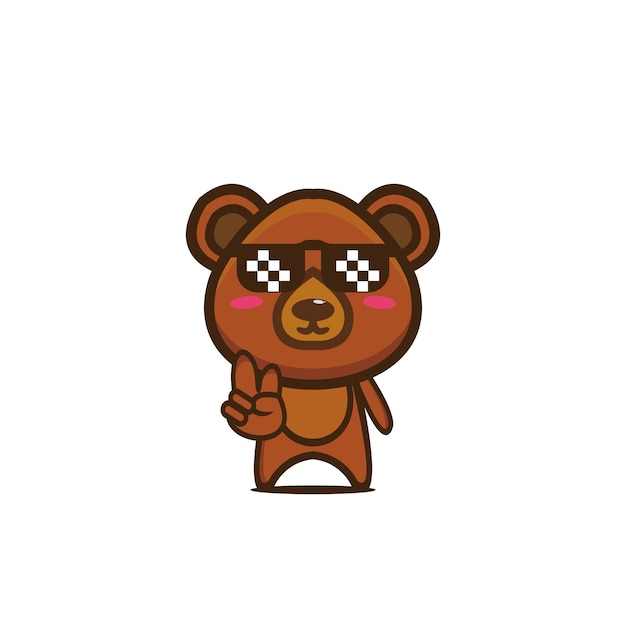 Bear cartoon cute character art animal