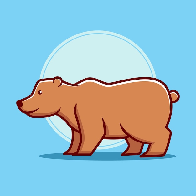 Bear cartoon vector illustration Cute Cartoon Bear