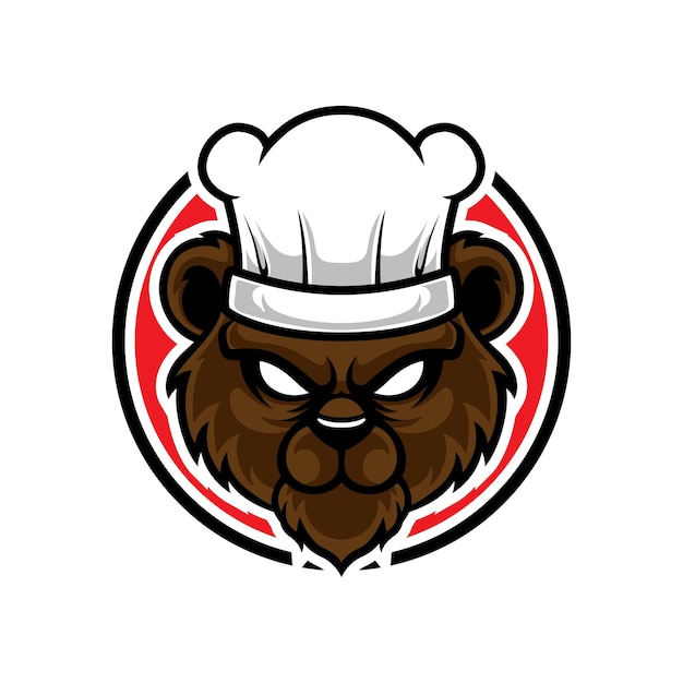 BEAR CHEF SPORT MASCOT LOGO