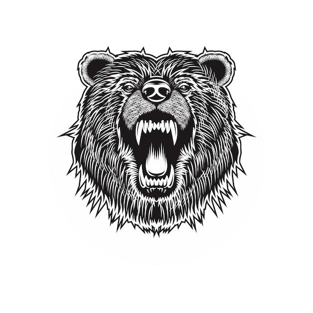 Bear coffee cup space logo icon vector image