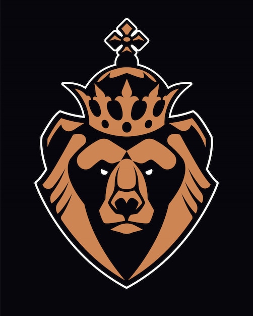 Bear in Crown Mascot