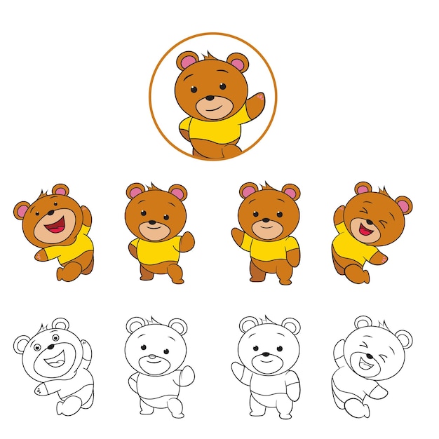 Bear Cute Cartoon Creative Illustration