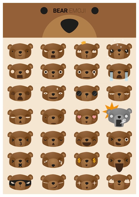 Bear emoji icons