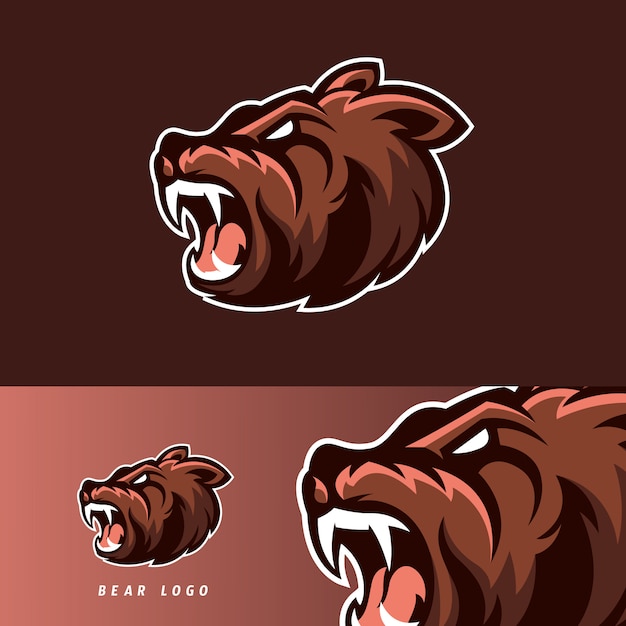 Bear esport gaming mascot emblem