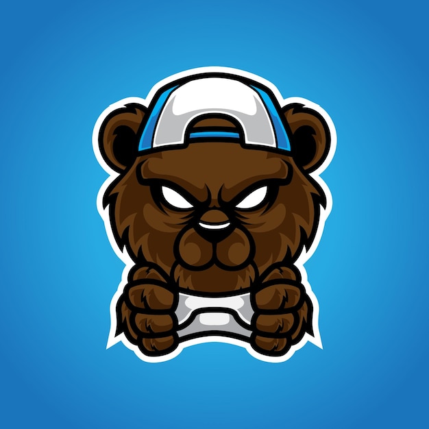 BEAR GAMERS SPORT MASCOT LOGO