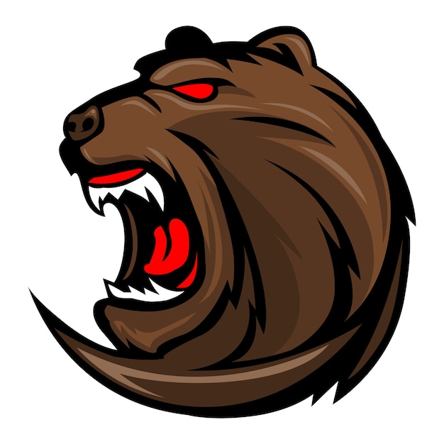 Bear Head Mascot