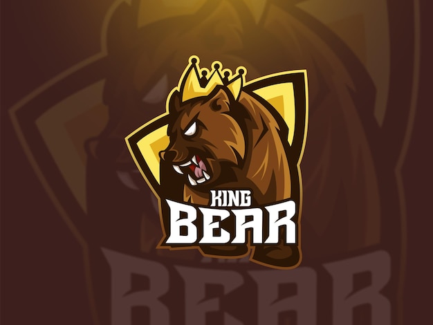 The Bear King Professional Esport Logo Template