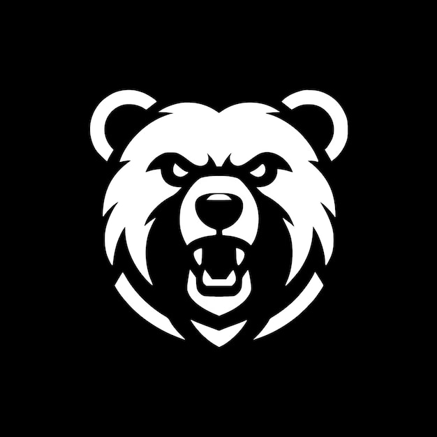 Bear Logo Black and White