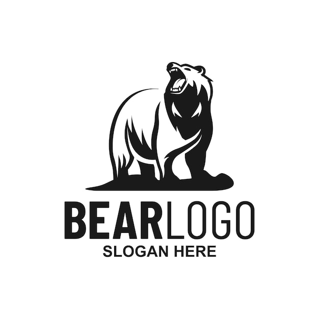 Bear Logo Design Template Inspiration Vector Illustration