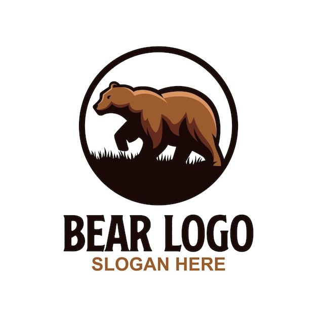 Bear Logo Design Template Inspiration Vector Illustration