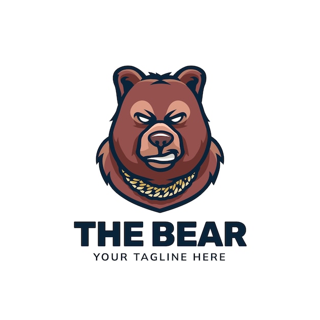 Bear logo design template