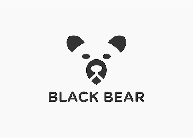 bear logo design vector illustration on white background