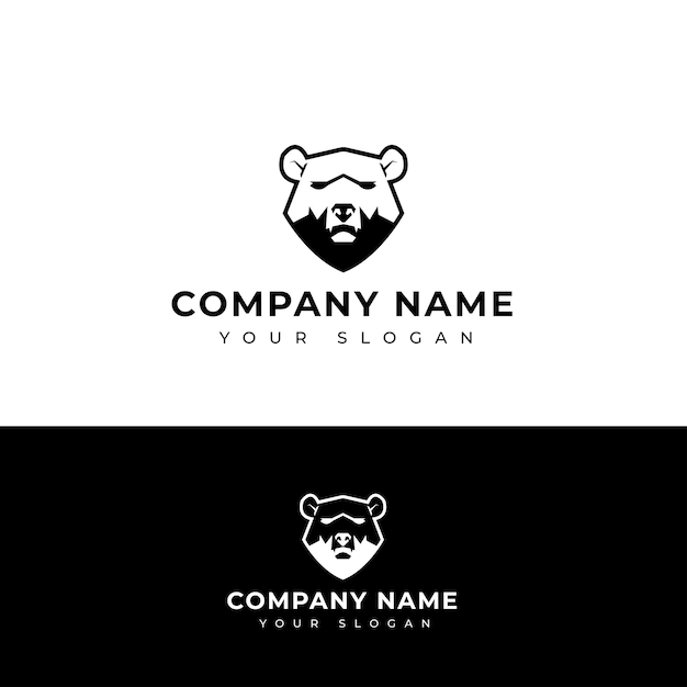 Bear logo design vector template