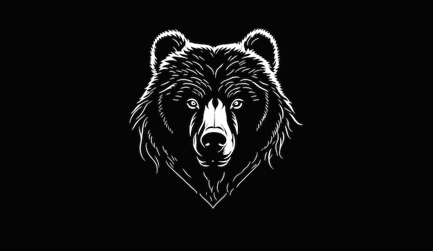 Bear logo free vector illustration