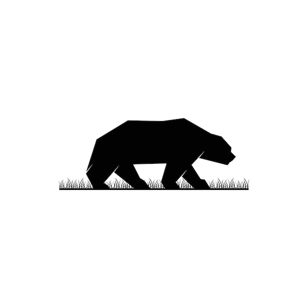 bear logo geometric silhouette design