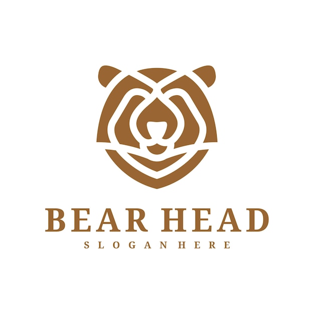 Bear logo vector template Creative Bear head logo design concepts