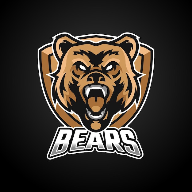 Bear mascot esport logo design