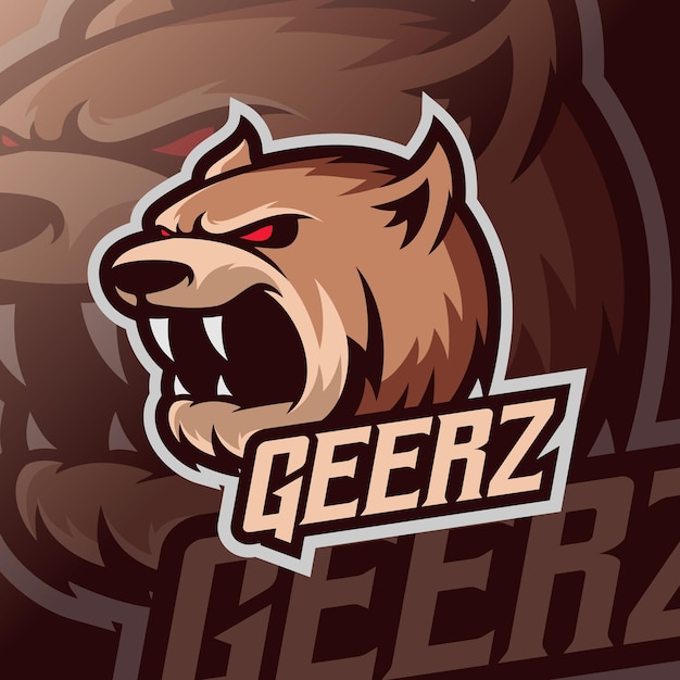 Bear mascot esport logo