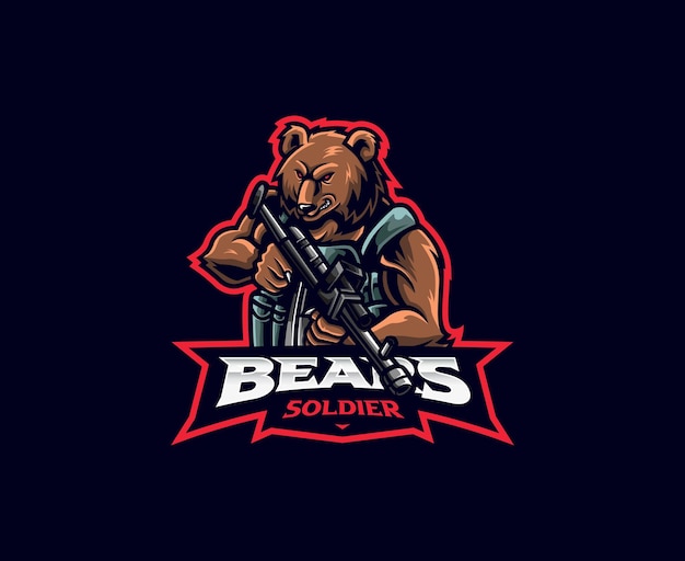 Bear mascot logo design