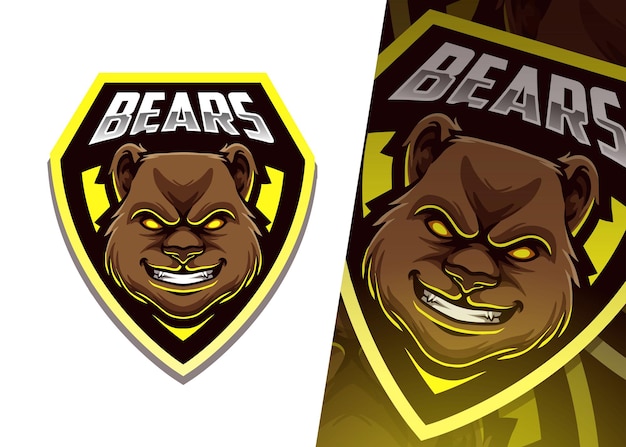 Bear Mascot Logo Esport Illustration