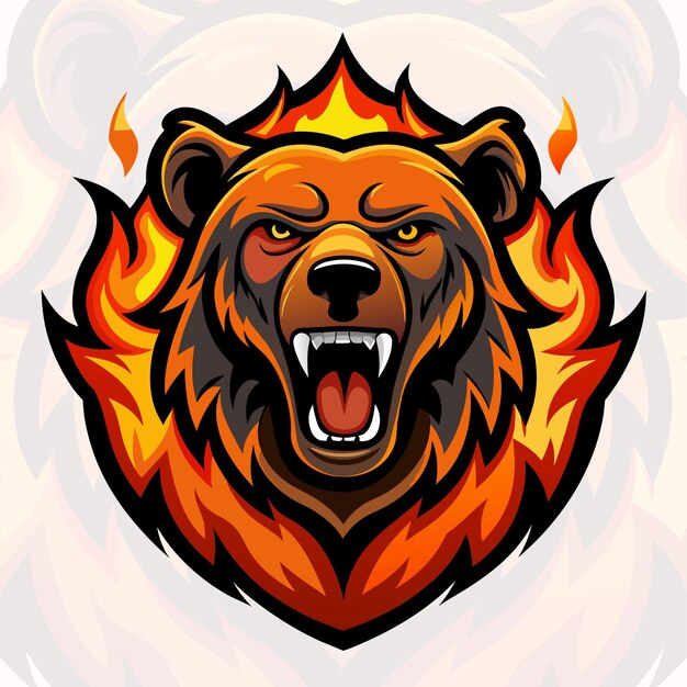 Vector bear mascot logo vector