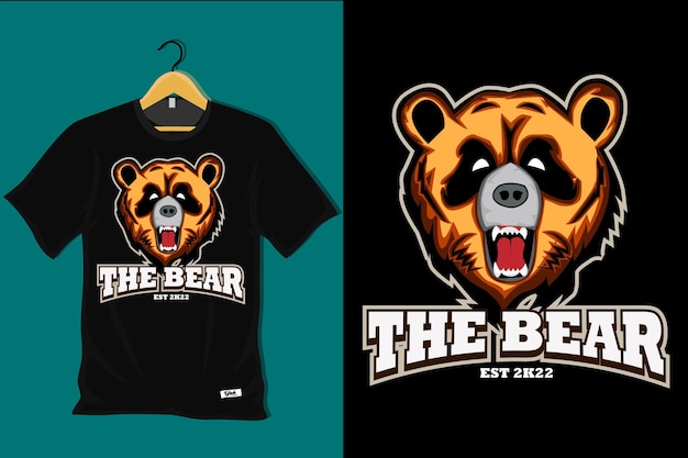 The Bear Retro Vintage T Shirt Design