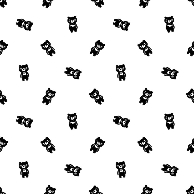 bear seamless pattern illustration cartoon