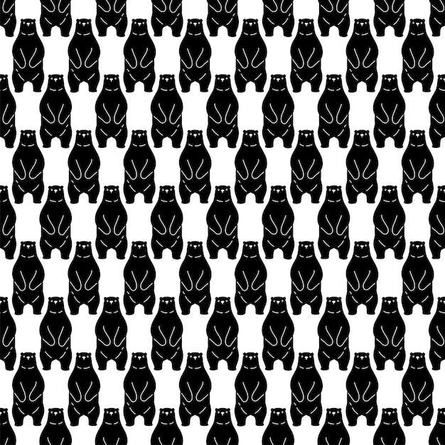 bear seamless pattern polar