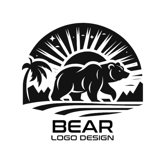 Vector bear vector logo design