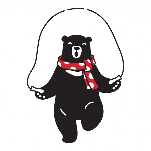 Bear vector Polar Bear jumping robe