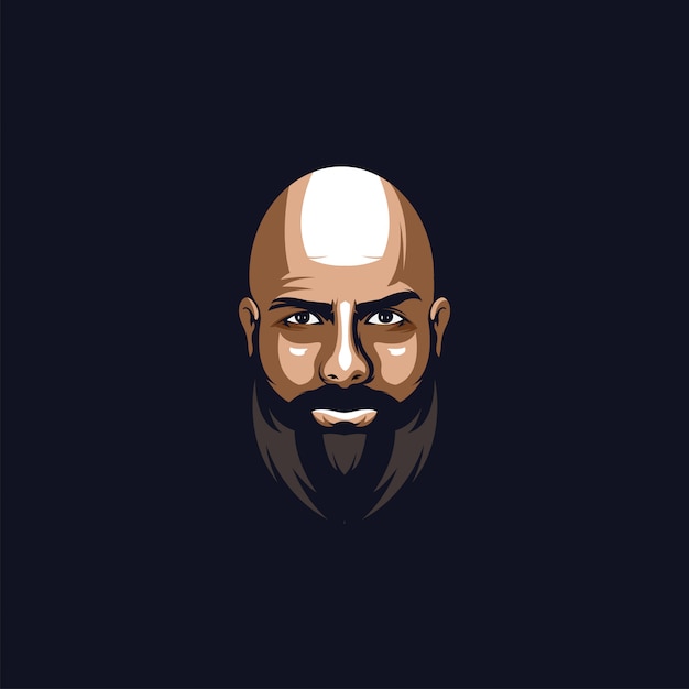 beard head logo design 