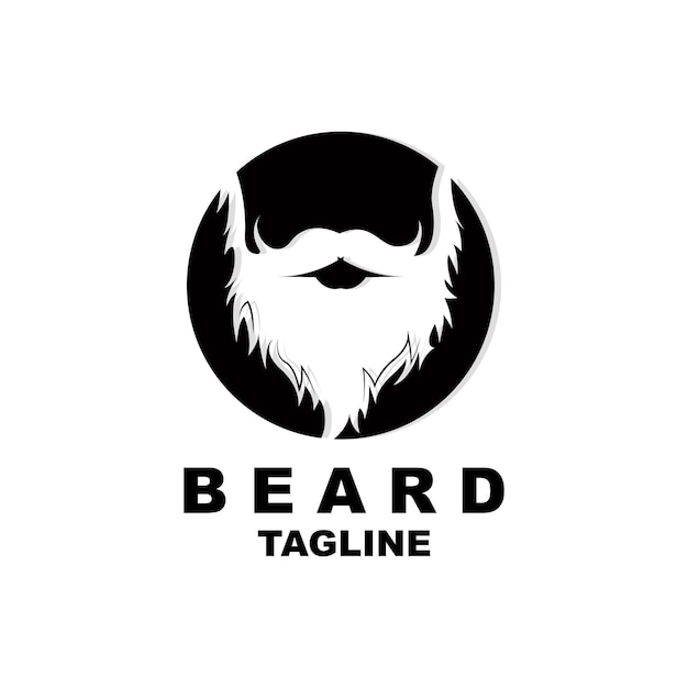 Beard Logo Design Male Look Hair Vector Men's Barbershop Style Design