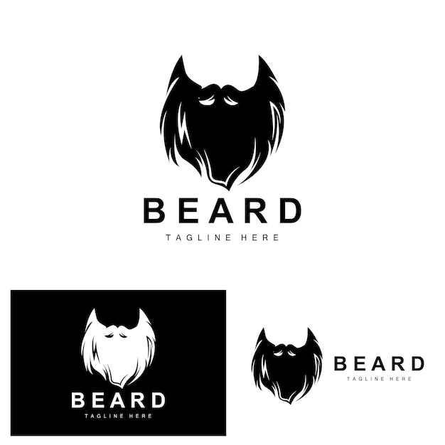 Beard Logo Vector Barbershop Design For Male Appearance Barber Hair Fashion