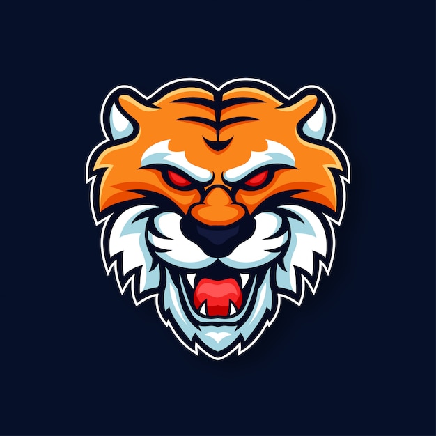 Beast tiger head mascot esport gaming logo