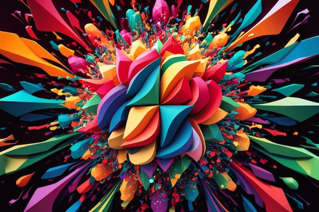 A beatiful abstrack color explosion background