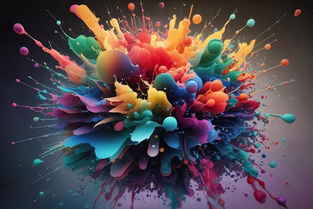 A beatiful abstrack color explosion background