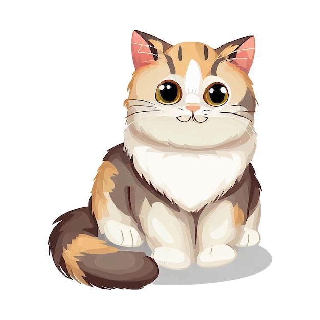 Beatiful Cat AI vector art digital illustration image