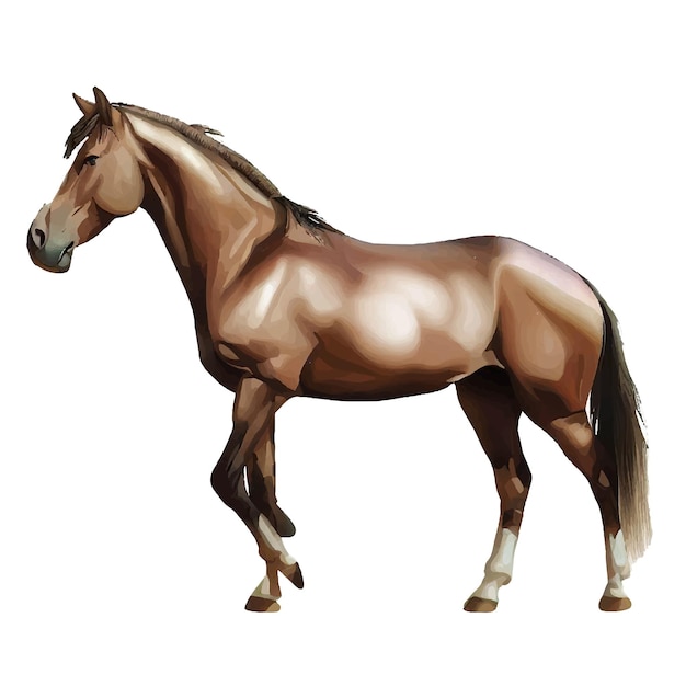 Beatiful Horse AI vector art digital illustration image