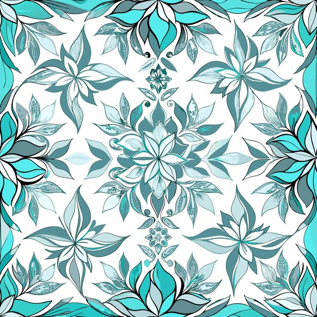 Vector beatutiful decorative floral seamless pattern