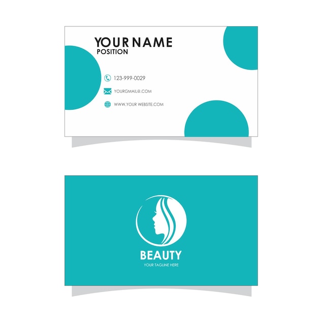 Vector beautician business card