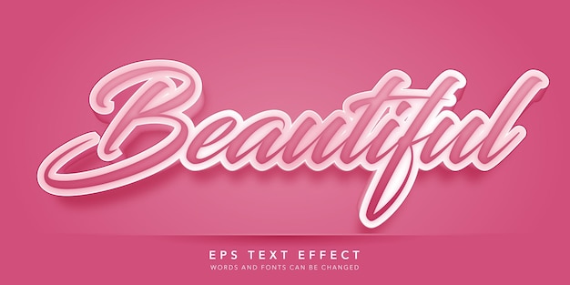 beautiful 3d editable text effect