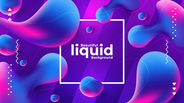 Beautiful Abstract Liquid Shapes Background