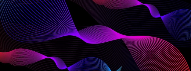 Beautiful abstract wave technology background