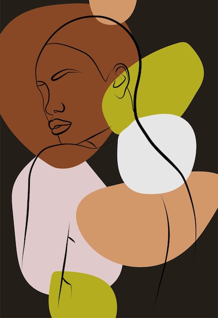 Beautiful African woman Wall art in the style of Pop art Colorful wall art