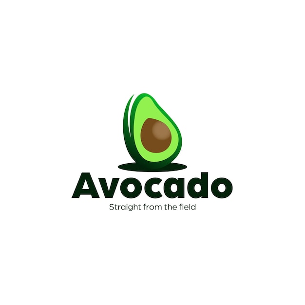 Beautiful avocado fruit vector design logo vector