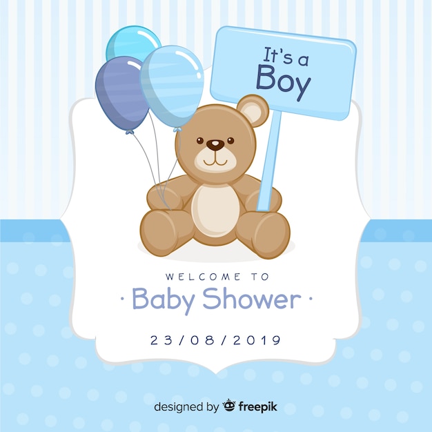 Vector beautiful baby shower concept