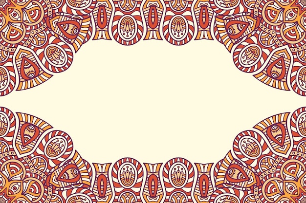 beautiful background decorated with colourful mandala frame